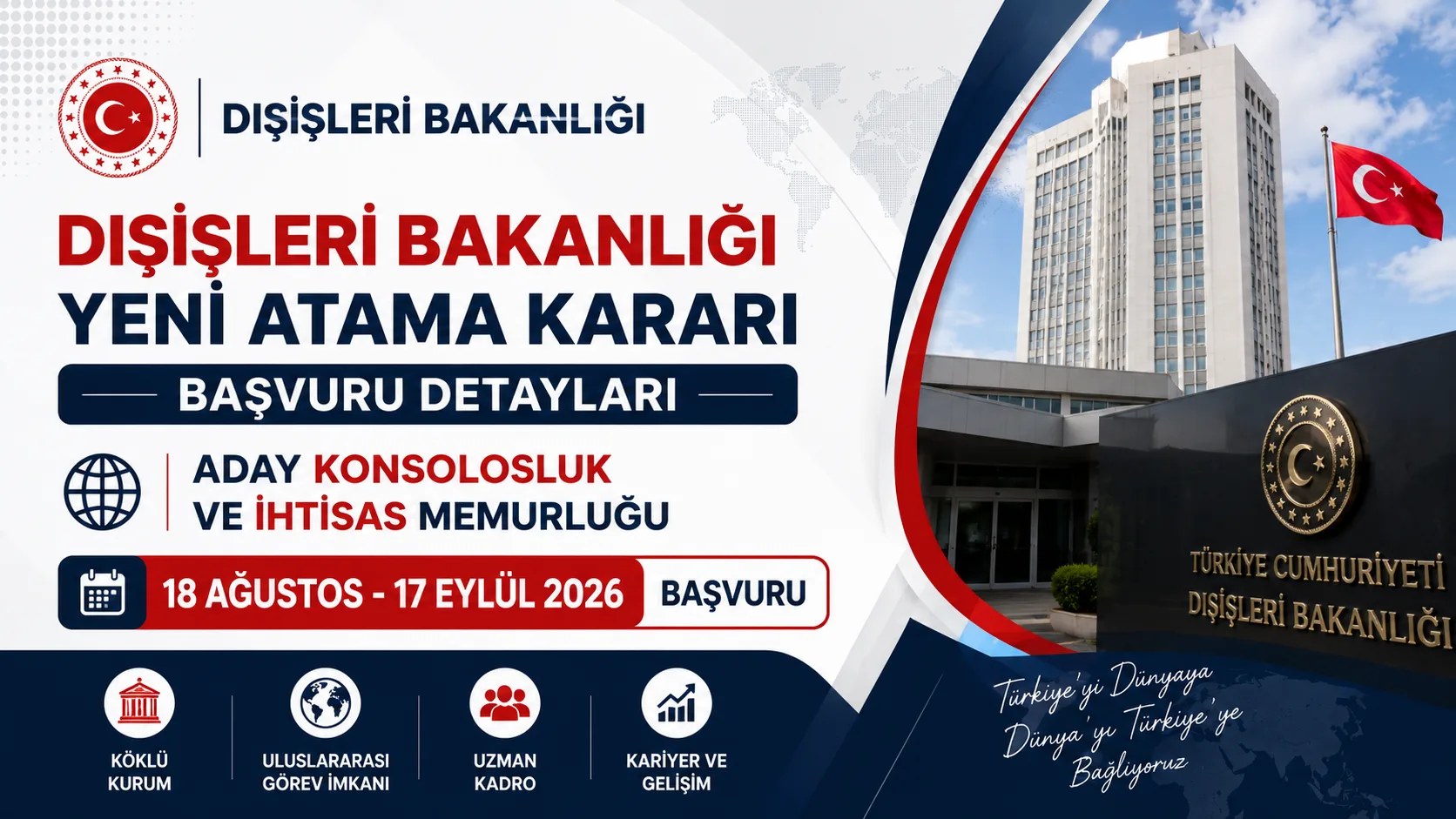 Dışişleri Bakanlığı Yeni Atama Kararı Başvuru Detayları