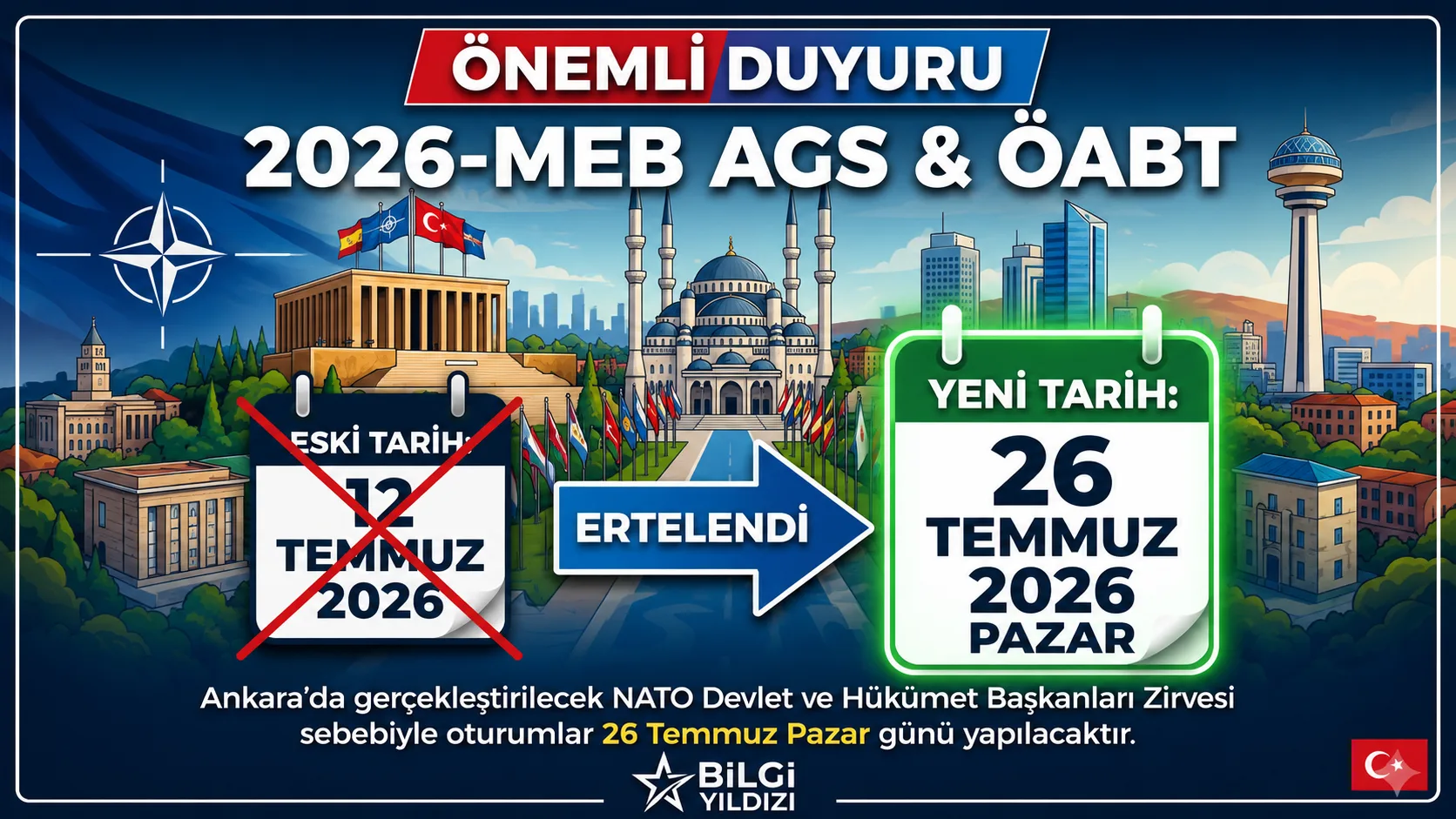 AGS SINAV TARİHİ DEĞİŞTİ MEB-AGS VE ÖABT OTURUMLARI ERTELENDİ